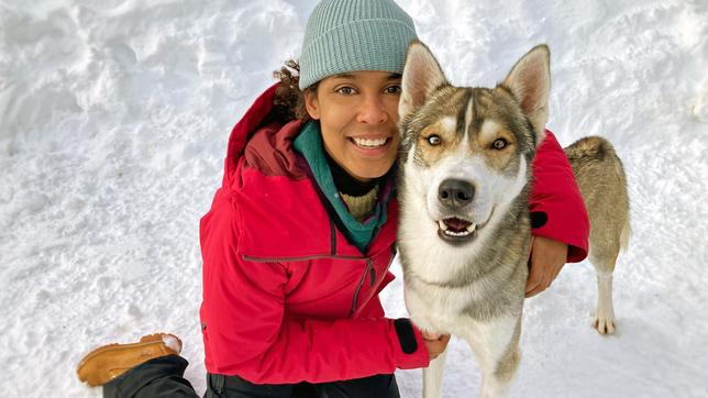 Sibirische Huskys sehen ihren Vorfahren, den Wölfen, sehr ähnlich. Weiteres Bildmaterial finden Sie unter www.br-foto.de.