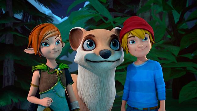 Bild: BR/2016 Studio 100 Animation/Studio 100 NV Lina, Hermann und Nils bewundern das Feuerwerk.