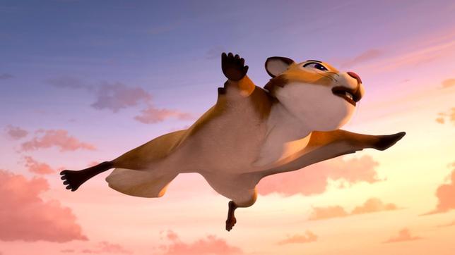 Bild: BR/2016 Studio 100 Animation/Studio 100 NV Nils entdeckt ein Flughörnchen, das ohne Flügel fliegen kann.