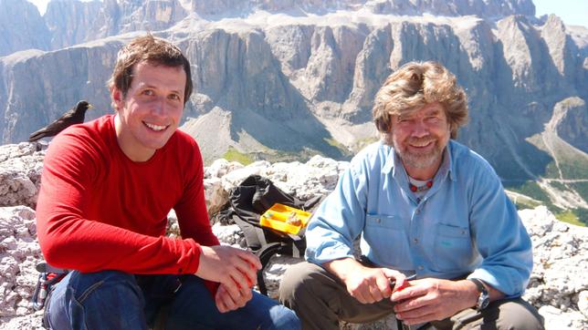 Willi mit dem Extrembergsteiger Reinhold Messner auf dem Großglockner.