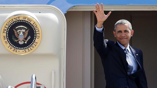 US-Präsident Obama in der Airforce One