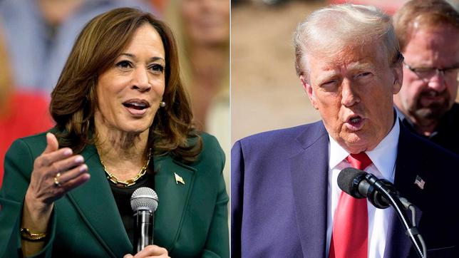 US-Vizepräsidentin Kamala Harris und der republikanische Kandidat Donald Trump