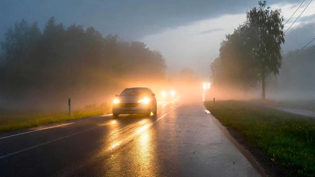 Trübes Wetter und Dunkelheit: schlechte Sicht im Herbst