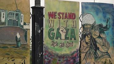 Plakat "We stand with Gaza"