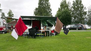 Campingwagen auf Camping-Platz