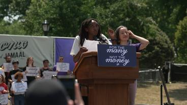 USA: Demokraten in New York werben dafür, wählen zu gehen.