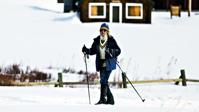 Billy Barr unterwegs mit den Ski