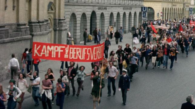 Demo gegen Radikalenerlass, hier in München.