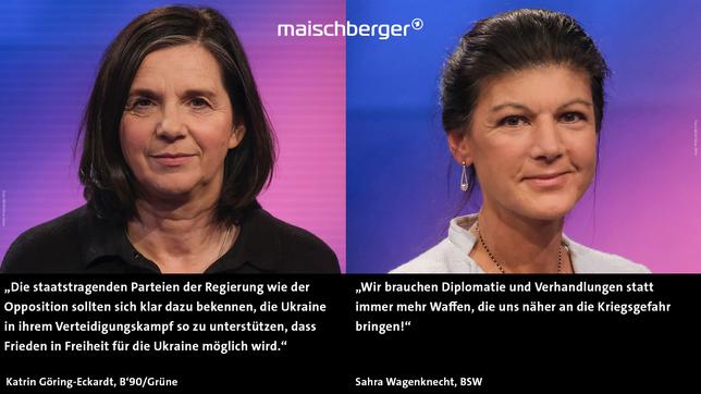 Katrin Göring-Eckardt und Sahra Wagenknecht