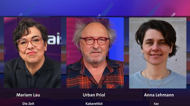 Mariam Lau, Urban Priol und Anna Lehmann (v.l.n.r.)