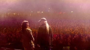 Künstlerehepaar Birgit und Horst Lohmeyer auf der Festivalbühne