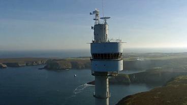 Radarturm auf der Insel Ouessant