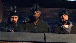 Die Museumswächter Roger (Christopher Walken, re.), Charles (Morgan Freemann, Mitte) und George (William H. Macy) spionieren die Lag im Museum für ihren großen Coup aus.