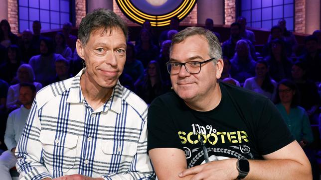 Rateteam-Kapitän Elton mit Schauspieler und Komiker Martin Schneider.