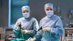Die Tierärztinnen Dr. Elif Şahin (Neshe Demir) und Dr. Susanne Mertens (Elisabeth Lanz) müssen Not operieren. Bei einem Schuppentier wird ein Hodentumor diagnostiziert.