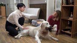 Sara (Antonia Jungwirth) will Ellen (Yun Huang, ) helfen, für "Kalle" ein neues Zuhause zu finden.