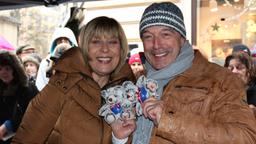 Sturm der Liebe Weihnachtsmarkt 2015 München Sendlinger Tor: Mona Seefried und Joachim Lätsch