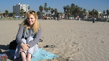 Natalie am Strand von Venice Beach