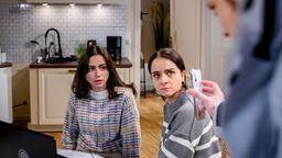 Lale (Yeliz Simsek) bittet Stella (Daniela Galbo) um Entschuldigung, da wird sie von Theo (Lukas Leibe) überführt.