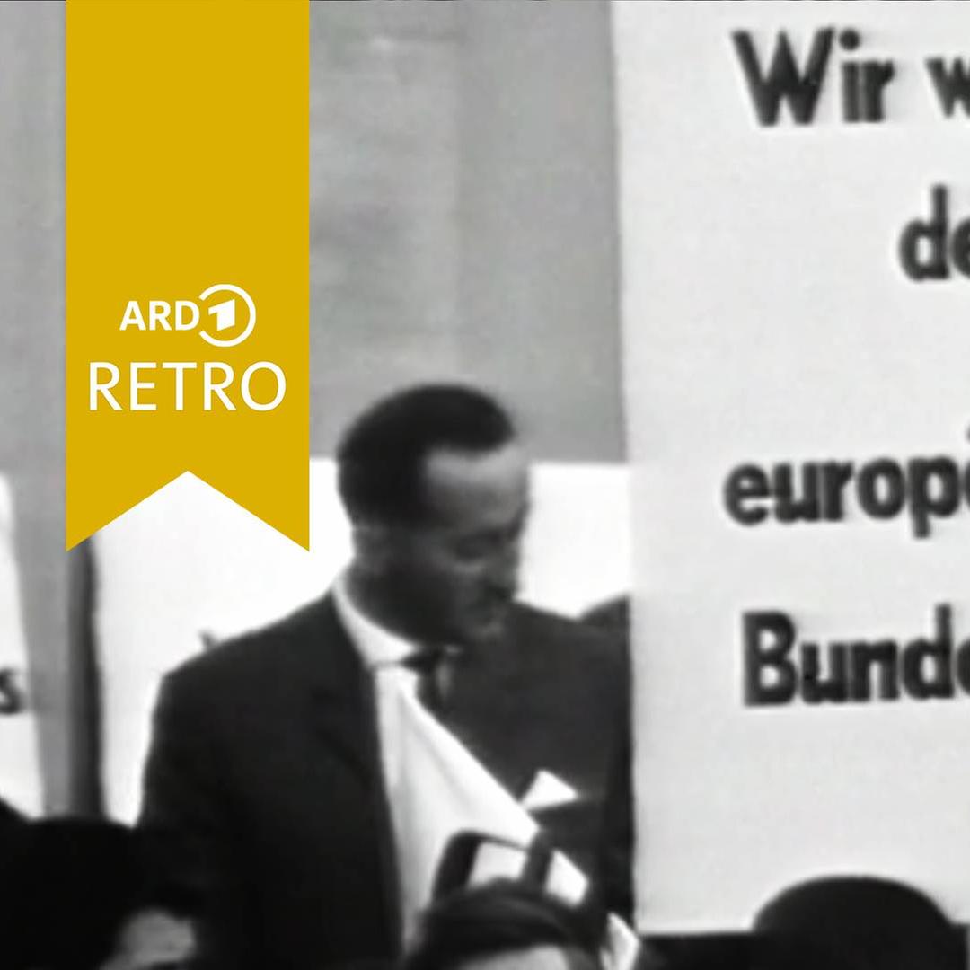 Schild: "Wir wollen den europäischen Bundesstaat"